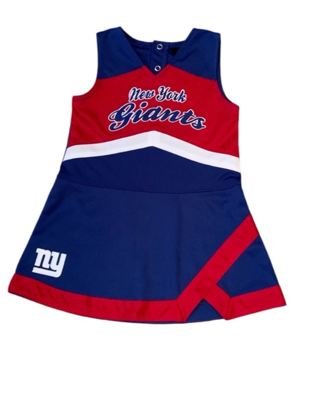 NFL Team Apparel New York Giants Cheerleader Dress Girl’s Size 2T Blue Red